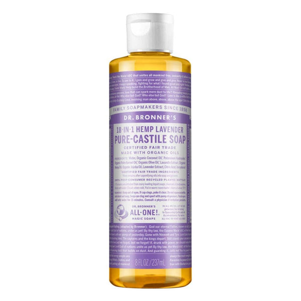 Dr Bronner's Pure Castile Liquid Soap - Lavender - L'Organic