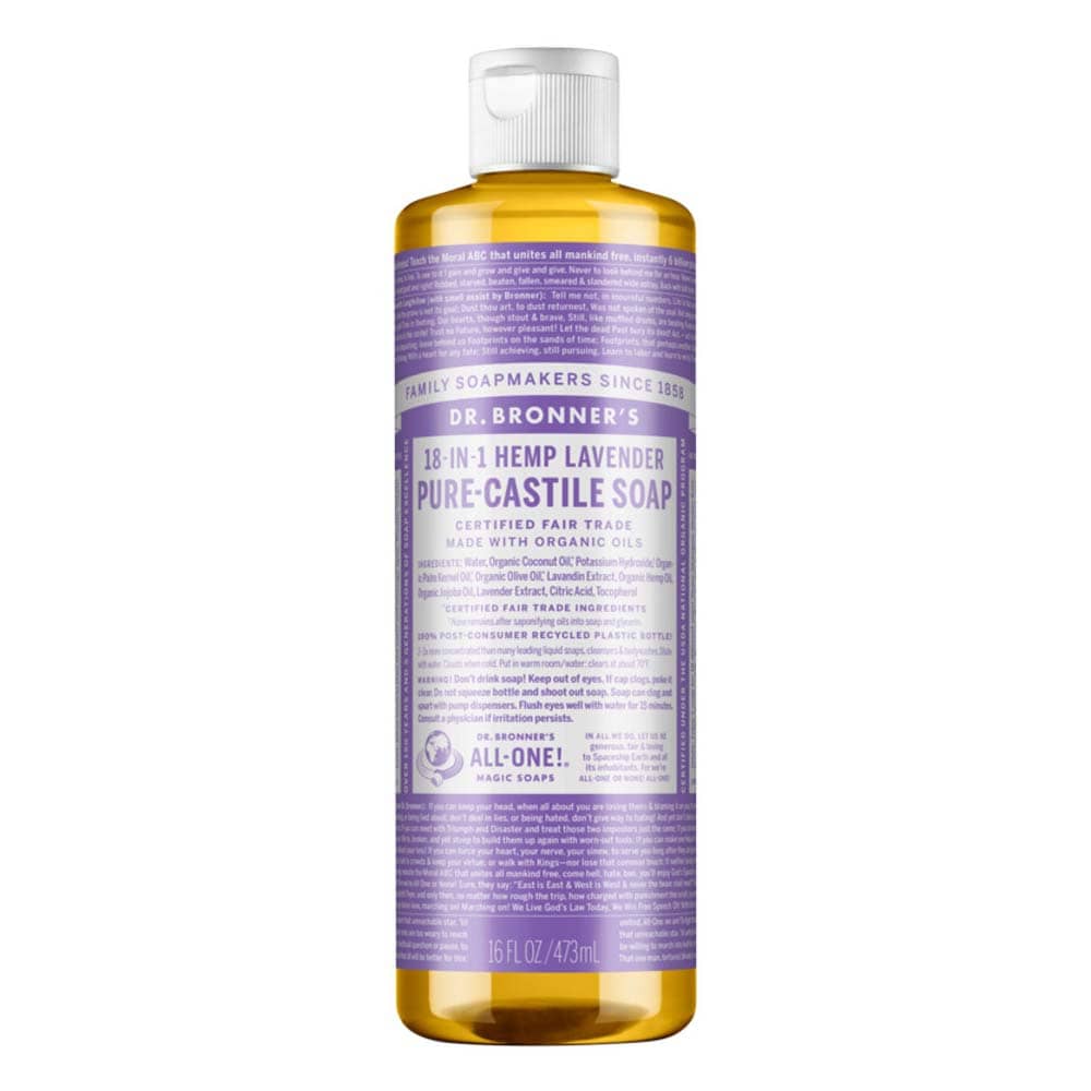 Dr Bronner's Pure Castile Liquid Soap - Lavender - L'Organic