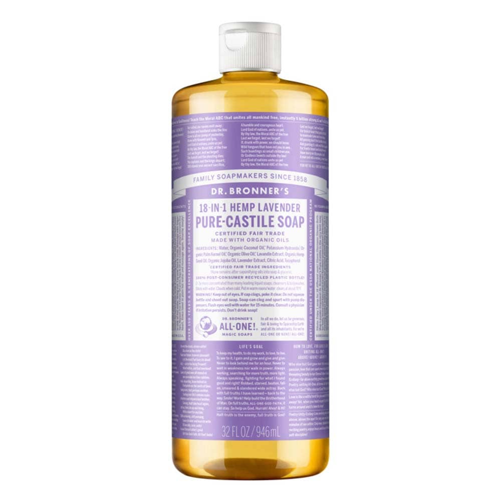 Dr Bronner's Pure Castile Liquid Soap - Lavender - L'Organic