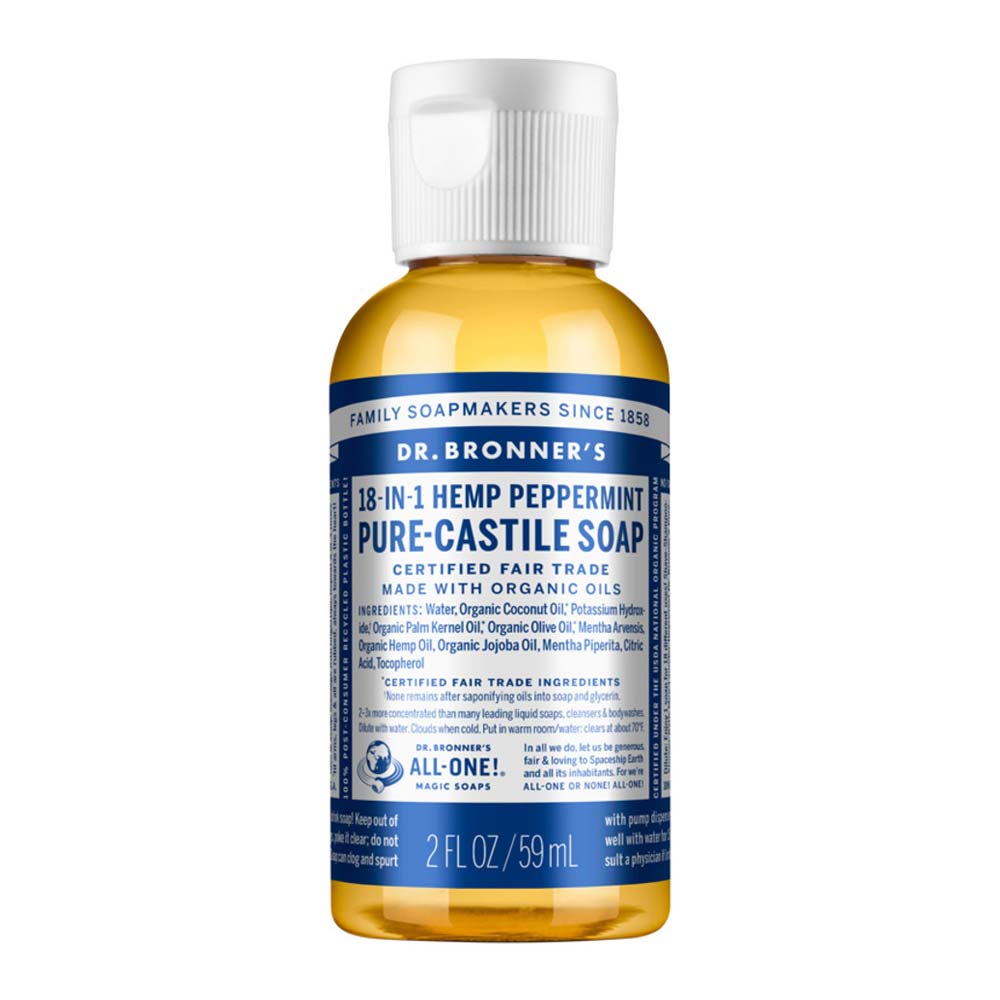 Dr Bronner's Pure Castile Liquid Soap - Peppermint - L'Organic