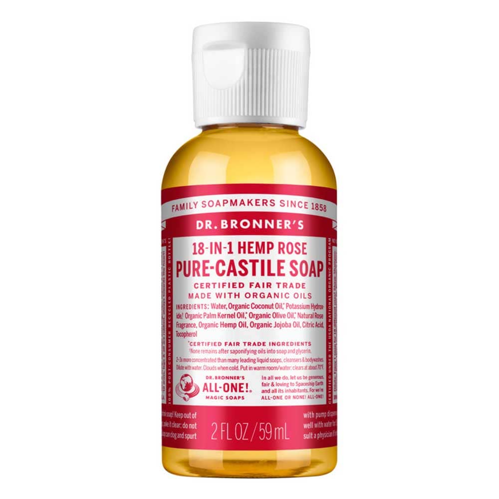 Dr Bronner's Pure Castile Liquid Soap - Rose - L'Organic