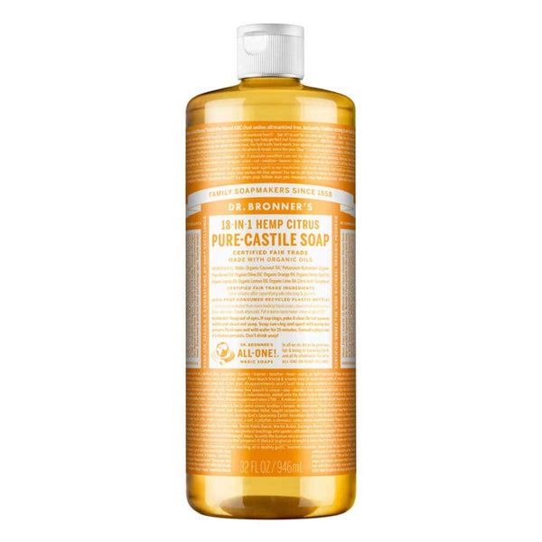 Dr Bronner's Pure Castile Liquid Soap - Citrus - L'Organic