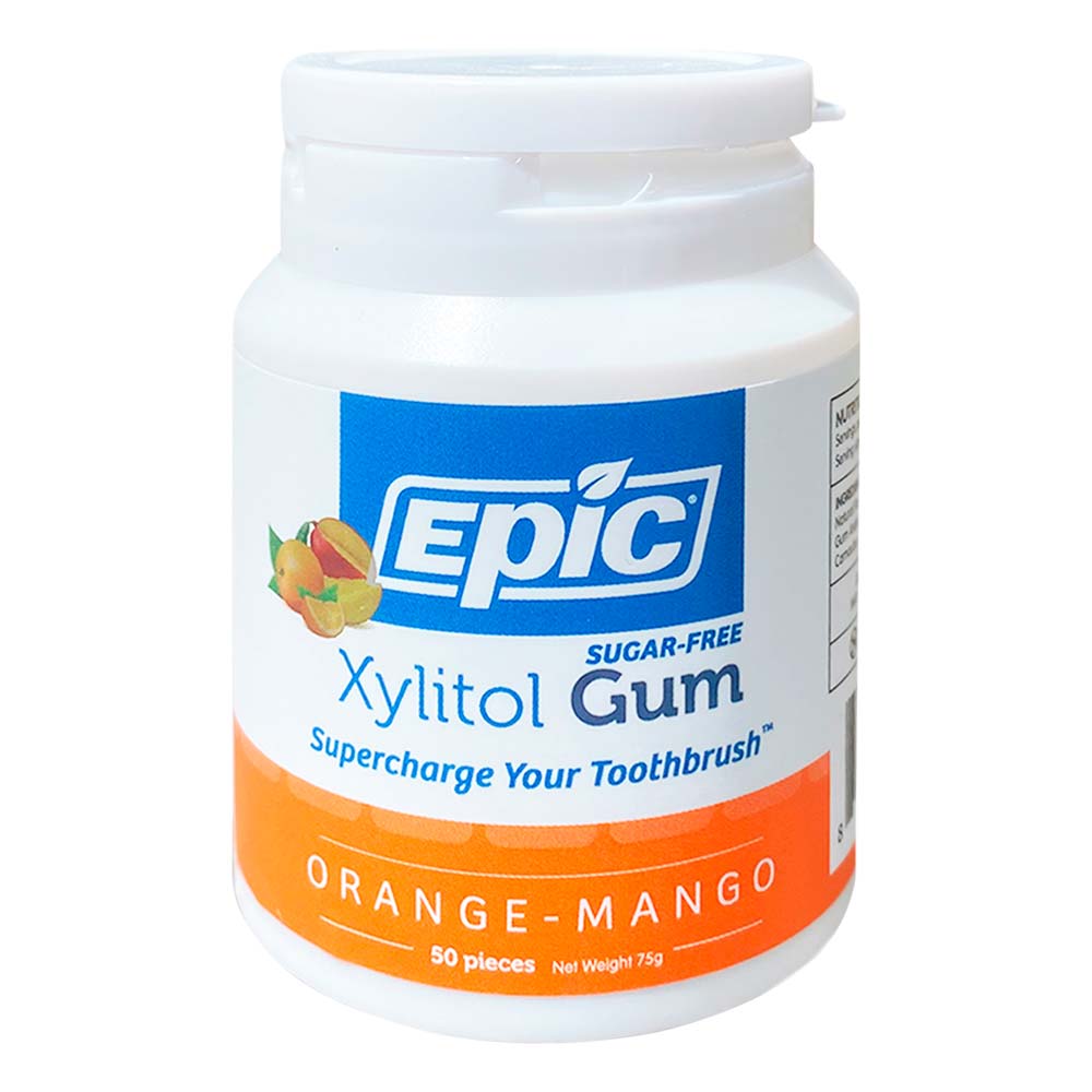 EPIC Xylitol Chewing Gum Orange-Mango - 50 pieces - L'Organic