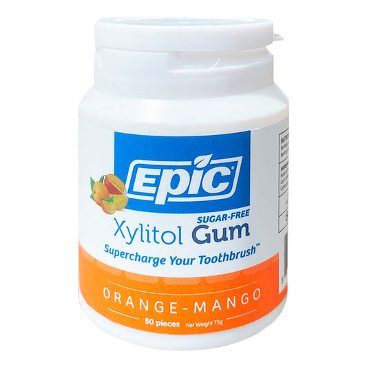 EPIC Xylitol Chewing Gum Orange-Mango - 50 pieces - L'Organic