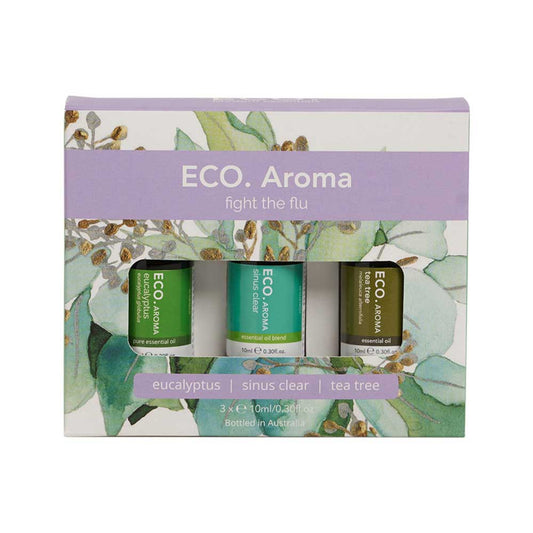 Eco Aroma Essential Oil Trio - Fight The Flu - 10ml x 3 Pack - L'Organic