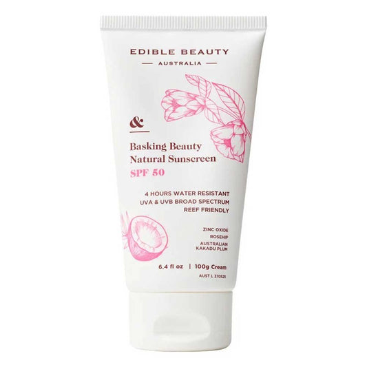 Edible Beauty Basking Beauty Natural Sunscreen SPF 50 - 100g - L'Organic