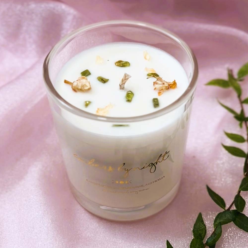 Embers By Night Crystal Infused Candle - French Pear - L'Organic