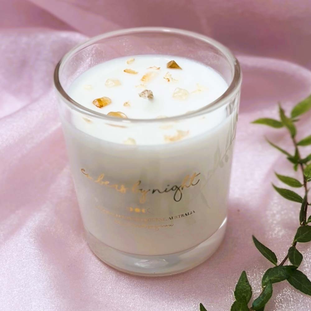 Embers By Night Crystal Infused Candle - Mango Passionfruit - L'Organic