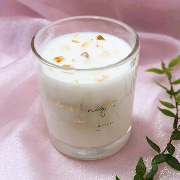 Embers By Night Crystal Infused Candle - Mango Passionfruit - L'Organic