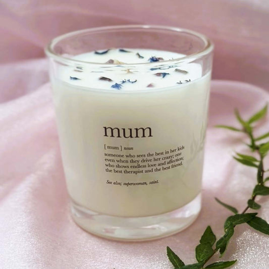 Embers By Night Crystal Infused Candle For Mum - Lavender - L'Organic
