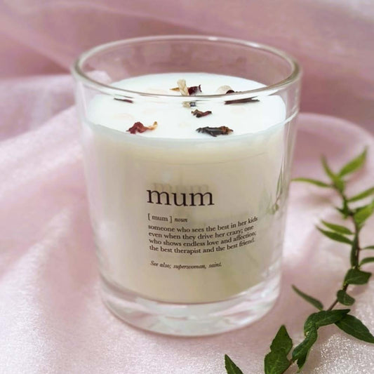 Embers By Night Crystal Infused Candle for Mum - Lychee Peony - L'Organic