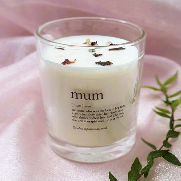 Embers By Night Crystal Infused Candle for Mum - Lychee Peony - L'Organic