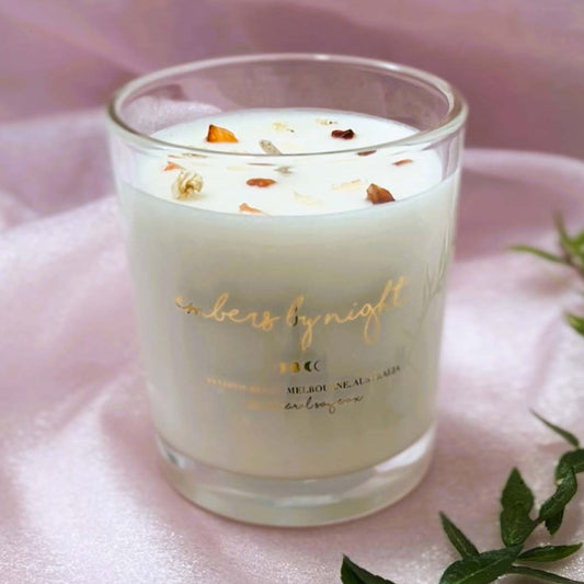 Embers By Night Crystal Infused Candle - Salted Caramel - L'Organic