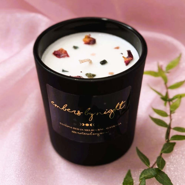 Embers By Night Matt Black Crystal Candle - Watermelon - L'Organic