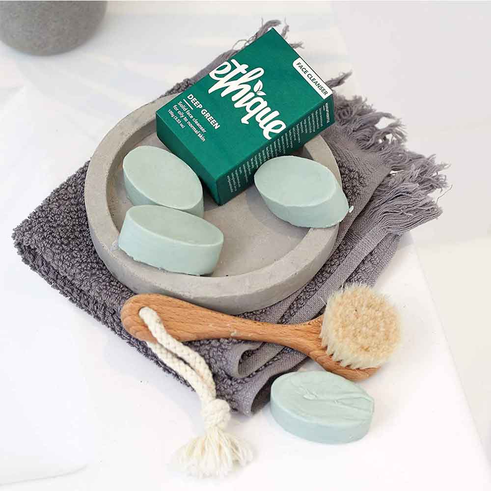 Ethique Deep Green Face Facial Cleanser - Oily to Normal Skin - 110g - L'Organic