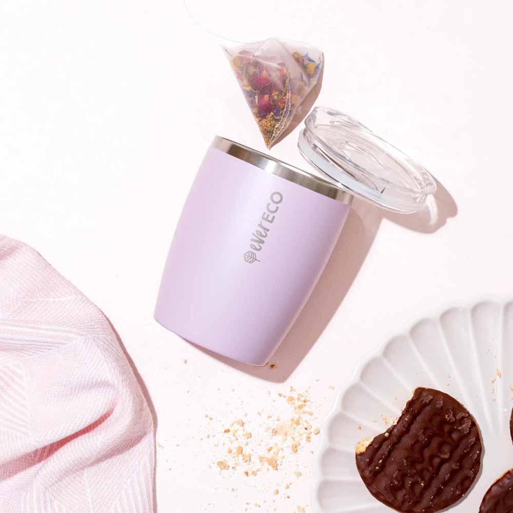 Ever Eco Insulated Coffee Cup - Byron Bay - Lilac - 295ml - L'Organic