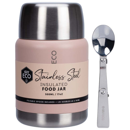 Ever Eco Insulated Stainless Steel Food Jar Rose - 500ml - L'Organic