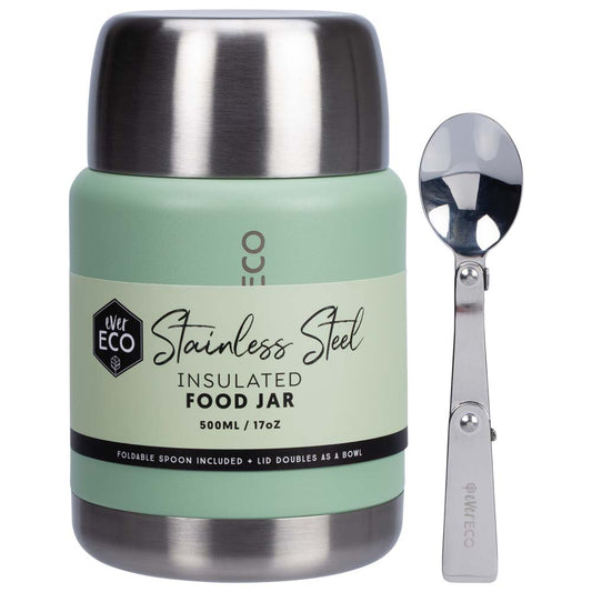 Ever Eco Insulated Stainless Steel Food Jar Sage - 500ml - L'Organic