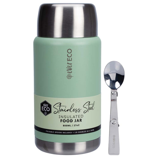 Ever Eco Insulated Stainless Steel Food Jar Sage - 800ml - L'Organic