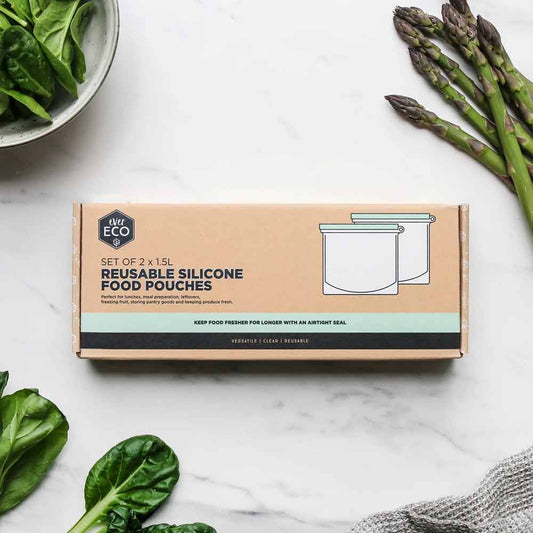 Ever Eco Reusable Silicone Food Pouches Set of 2 x 1.5L - L'Organic