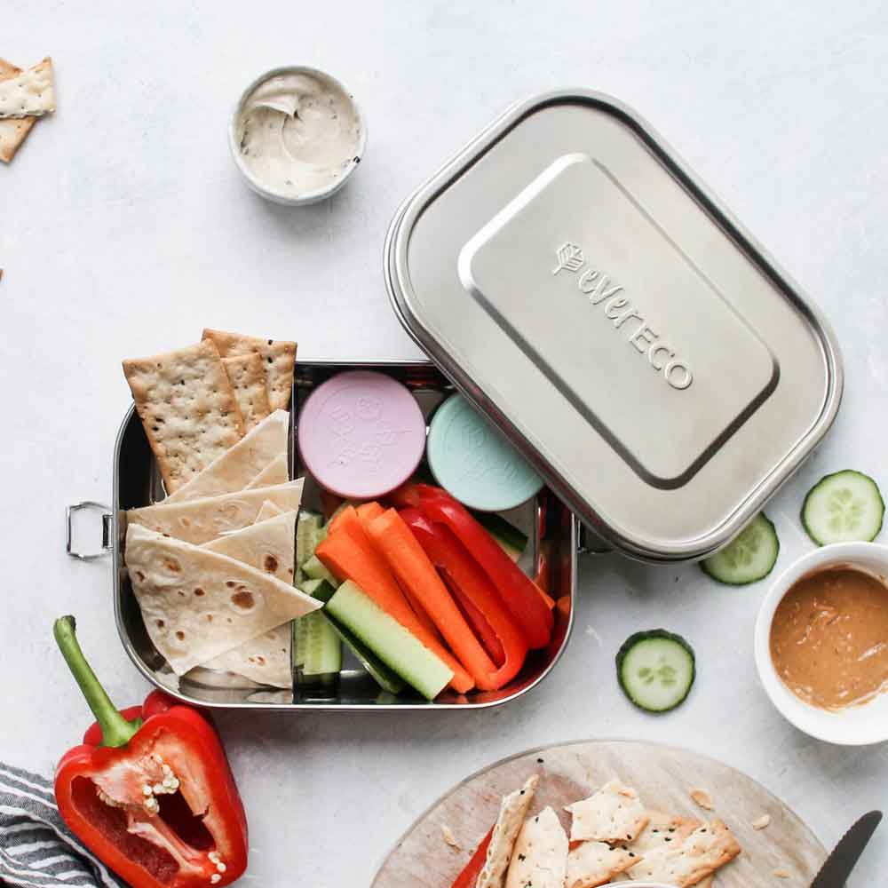 Ever Eco Stainless Steel Mini Containers Leak Resistant - Spring Pastel - 3 Pack - L'Organic