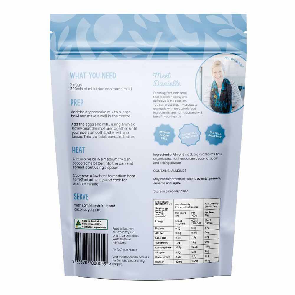 Food to Nourish Fluffy Pancake Mix - 300g - L'Organic