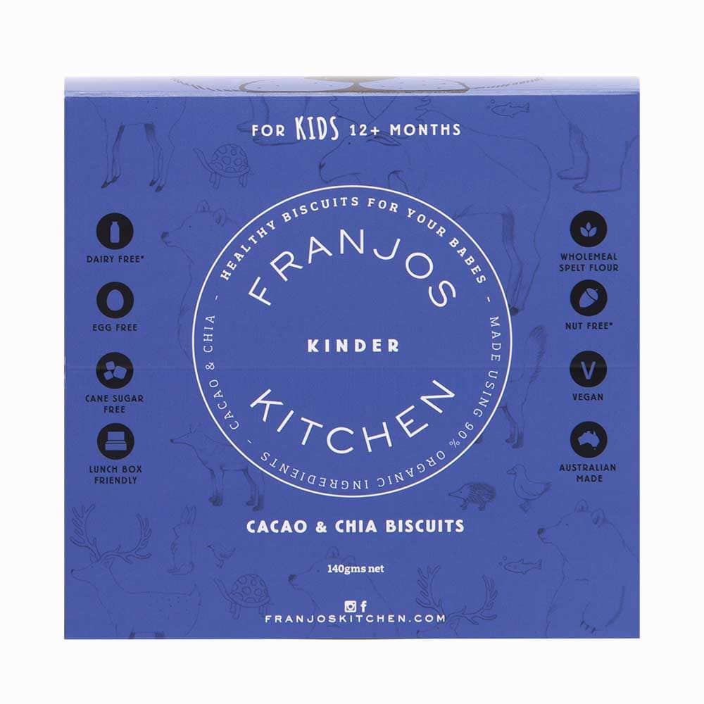 Franjo's Kitchen Kinder Biscuits - Cacao & Chia - 140g - L'Organic