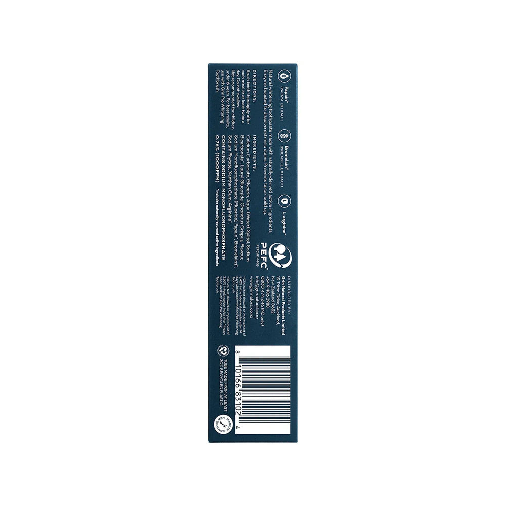 GRIN Pro Toothpaste Enzyme Whitening with Fluoride - 113g - L'Organic