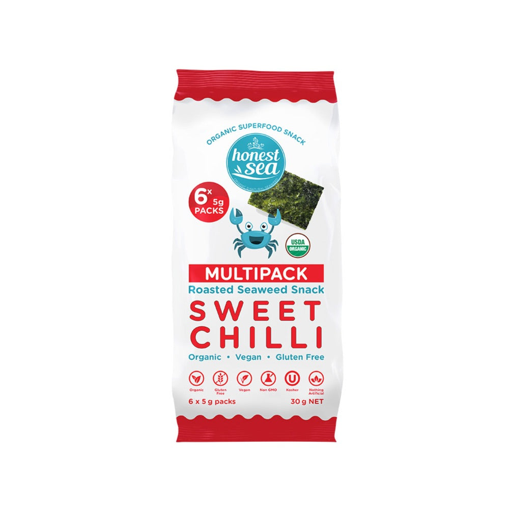 Honest Sea Seaweed - Sweet Chilli Multipack 6x5g - L'Organic