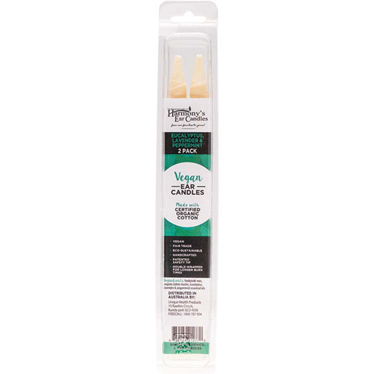 Harmony's Ear Candles - Eucalyptus, Lavender & Peppermint 2 Pack - L'Organic