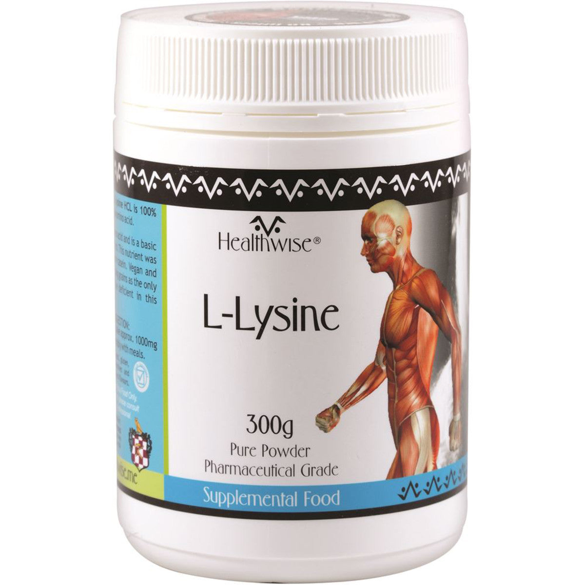 HEALTHWISE L-Lysine HCL Powder 300g - L'Organic