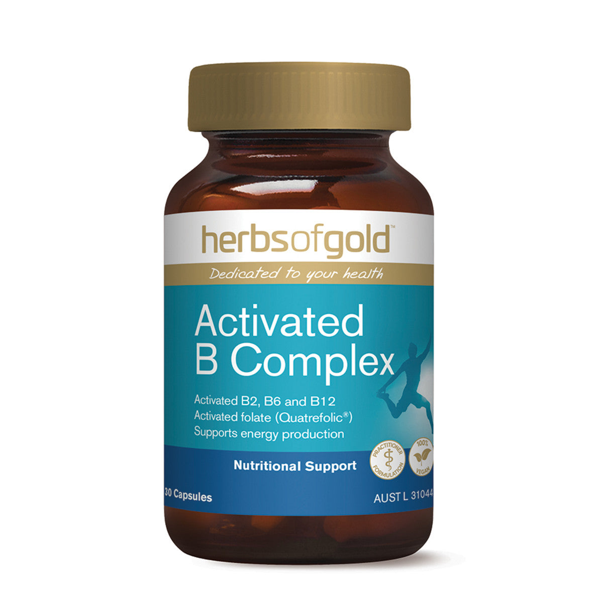 Herbs of Gold Activated B Complex 30 Capsules - L'Organic