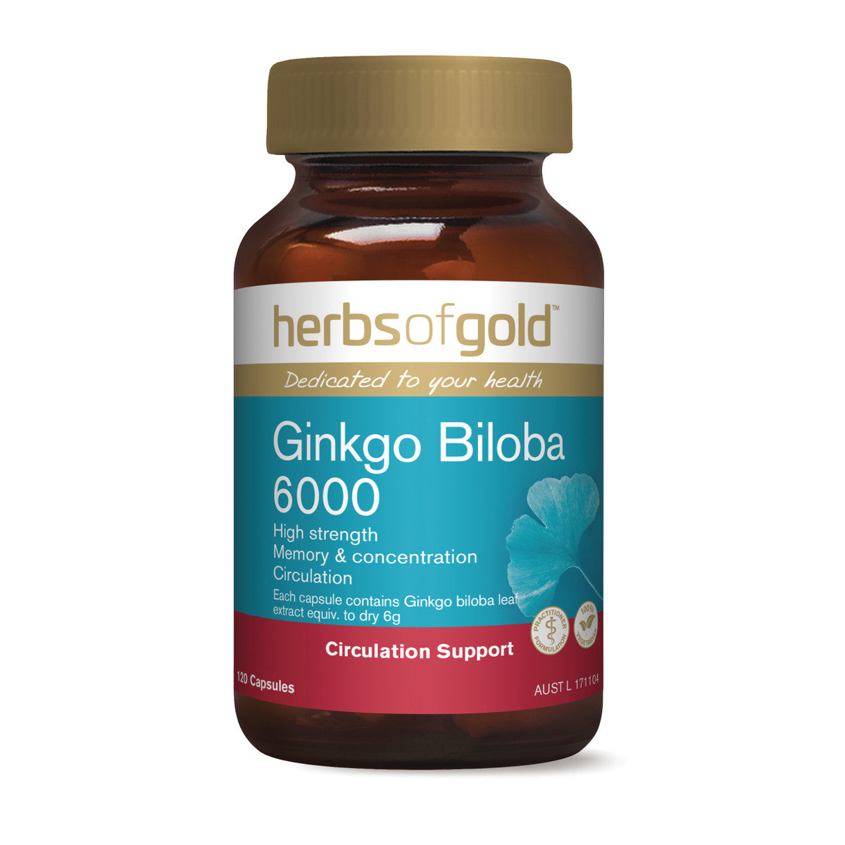 Herbs Of Gold Ginkgo Biloba 6000 - L'Organic