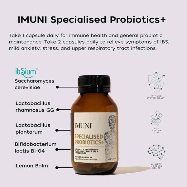 IMUNI Specialised Probiotics+ 30 Capsules - L'Organic