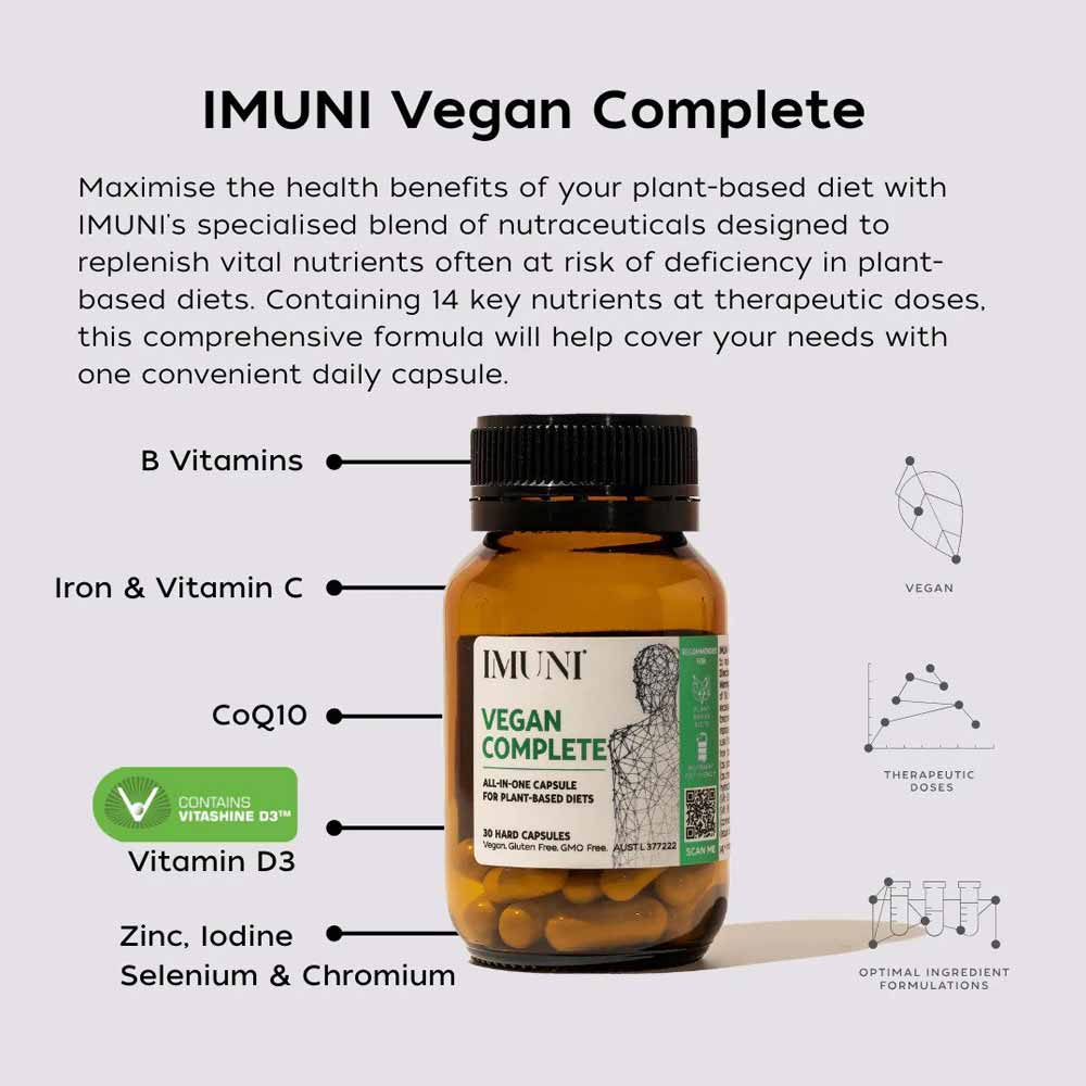 IMUNI Vegan Complete - 30 Capsules - L'Organic