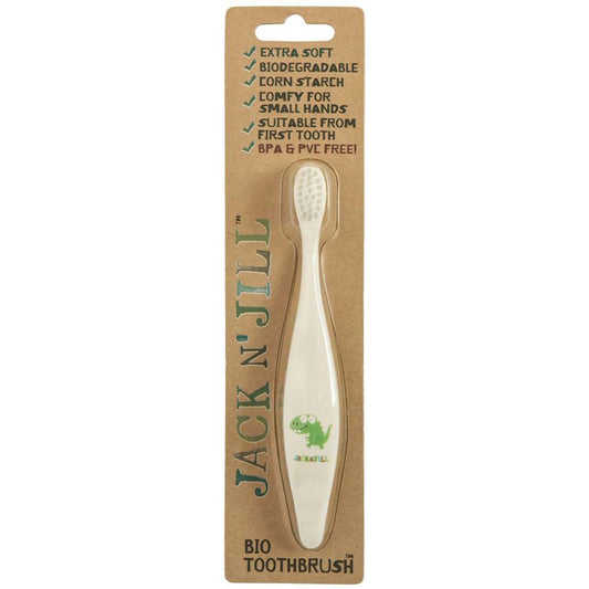 Jack N' Jill Biodegradable Kids Toothbrush - Dino - L'Organic