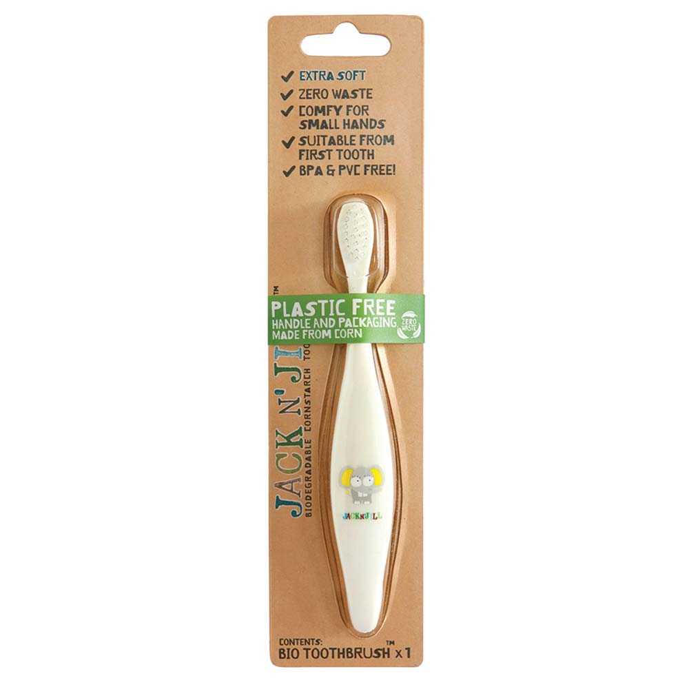 Jack N' Jill Biodegradable Kids Toothbrush - Elephant - L'Organic
