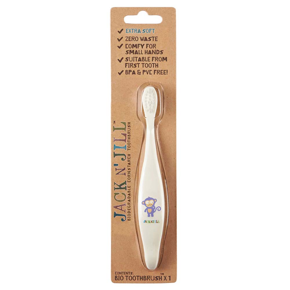 Jack N' Jill Biodegradable Children's Toothbrush - Monkey - L'Organic