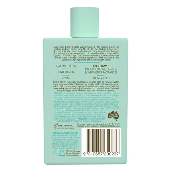 Jack N' Jill Natural Bathtime Blissful Bubbles (Bubble Bath & Magic Bubble Wand) - 300ml - L'Organic