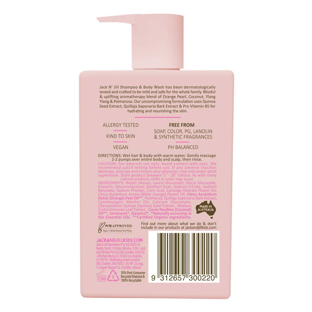 Jack N' Jill Natural Bathtime Shampoo & Body Wash - 300ml - L'Organic