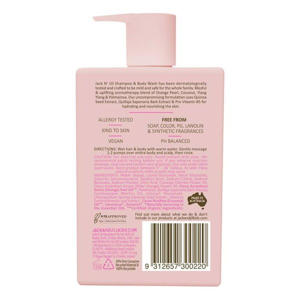 Jack N' Jill Natural Bathtime Shampoo & Body Wash - 300ml - L'Organic