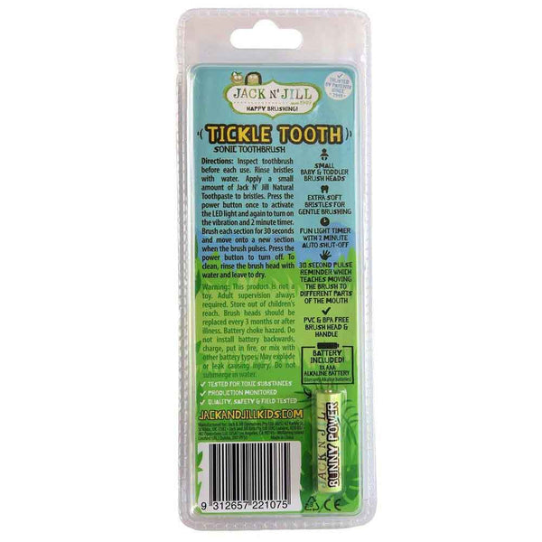 Jack N' Jill Tickle Tooth Sonic Toothbrush - 0-6 Years - L'Organic