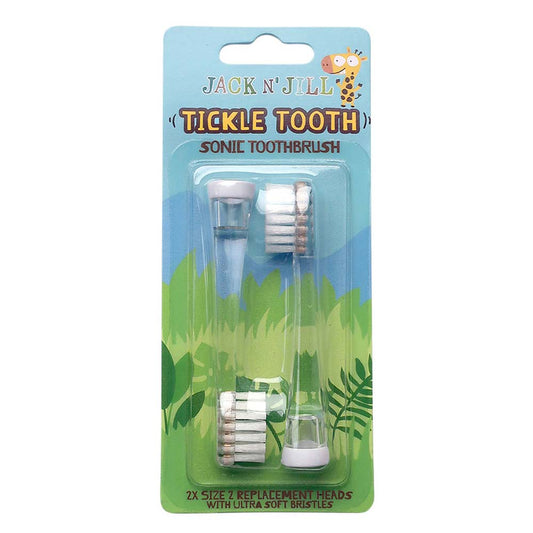Jack N' Jill Tickle Tooth Sonic Toothbrush Replacement Heads - 2 Pack - L'Organic