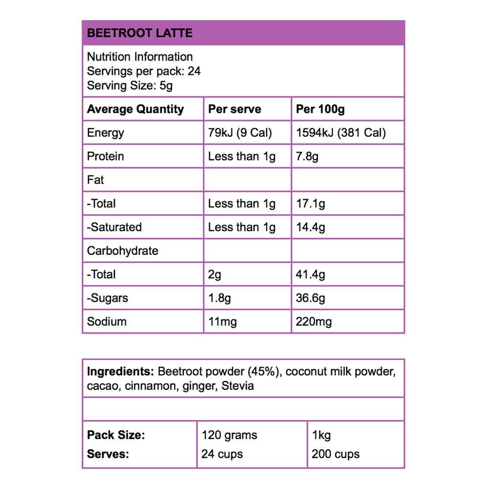 Jomeis Fine Foods Beetroot Latte - 120g - L'Organic