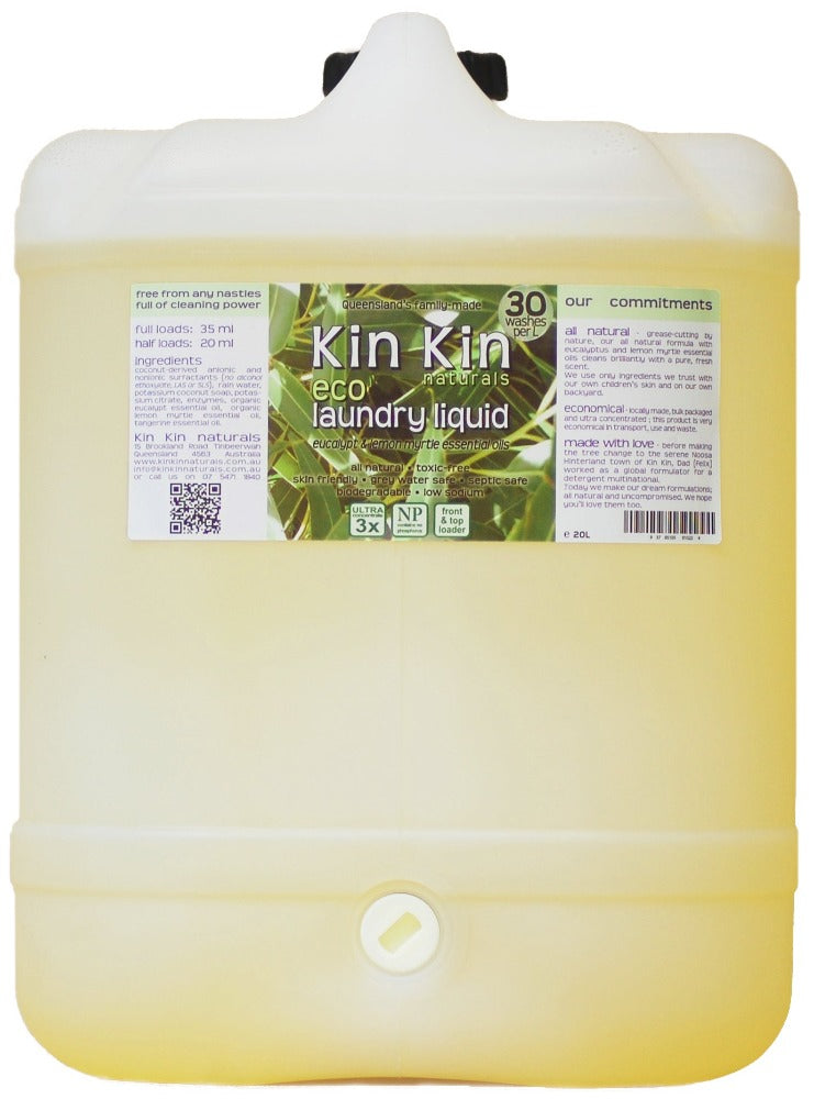 Kin Kin Bulk Laundry Liquid Eucalypt Lemon Myrtle 20L - L'Organic