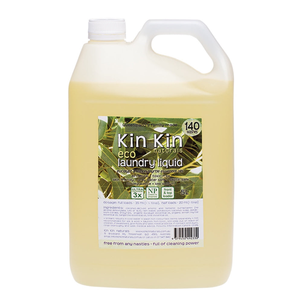 Kin Kin Laundry Liquid Eucalypt Lemon Myrtle 5L - L'Organic