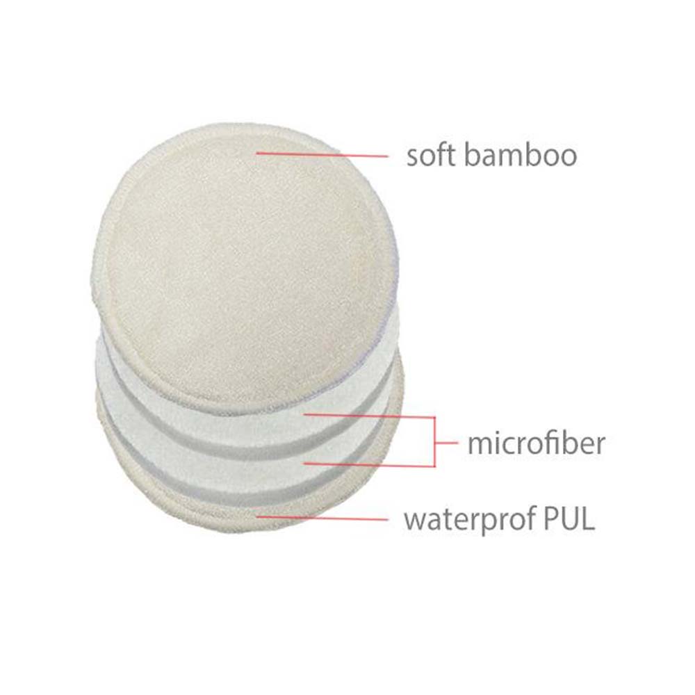 Kaeh Woman Reusable Bamboo Breast Pads 6 pack - L'Organic