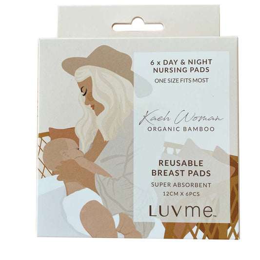 Kaeh Woman Reusable Bamboo Breast Pads 6 pack - L'Organic