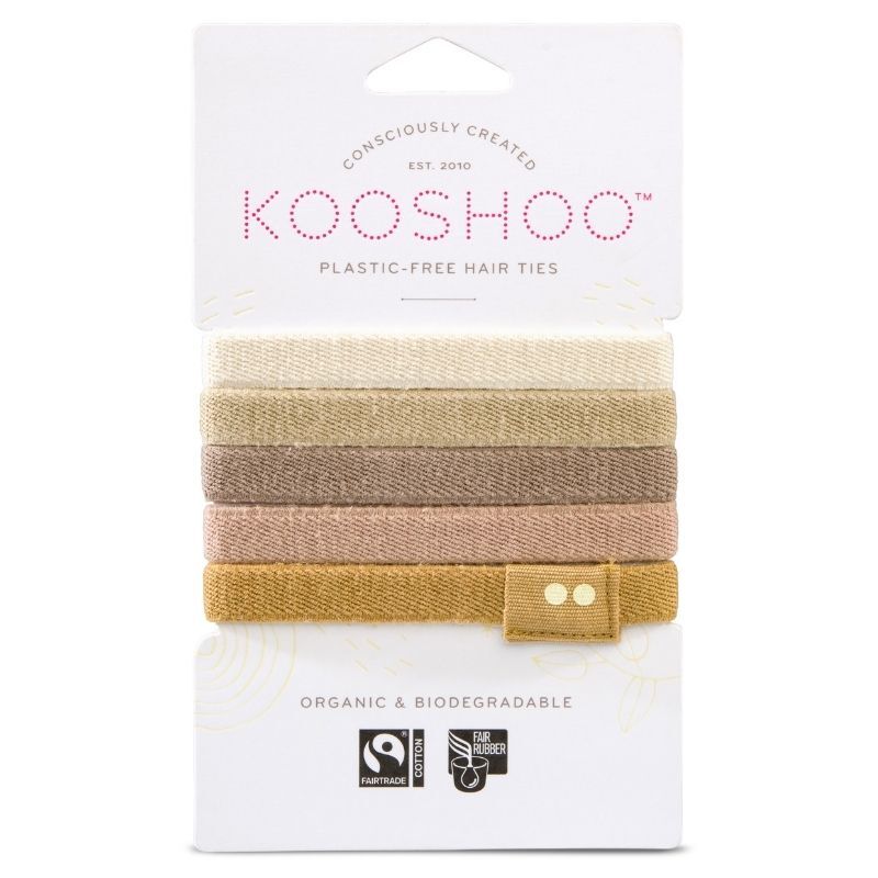 Kooshoo Certified Organic Hair Ties - Blonde - 5 Pack - L'Organic