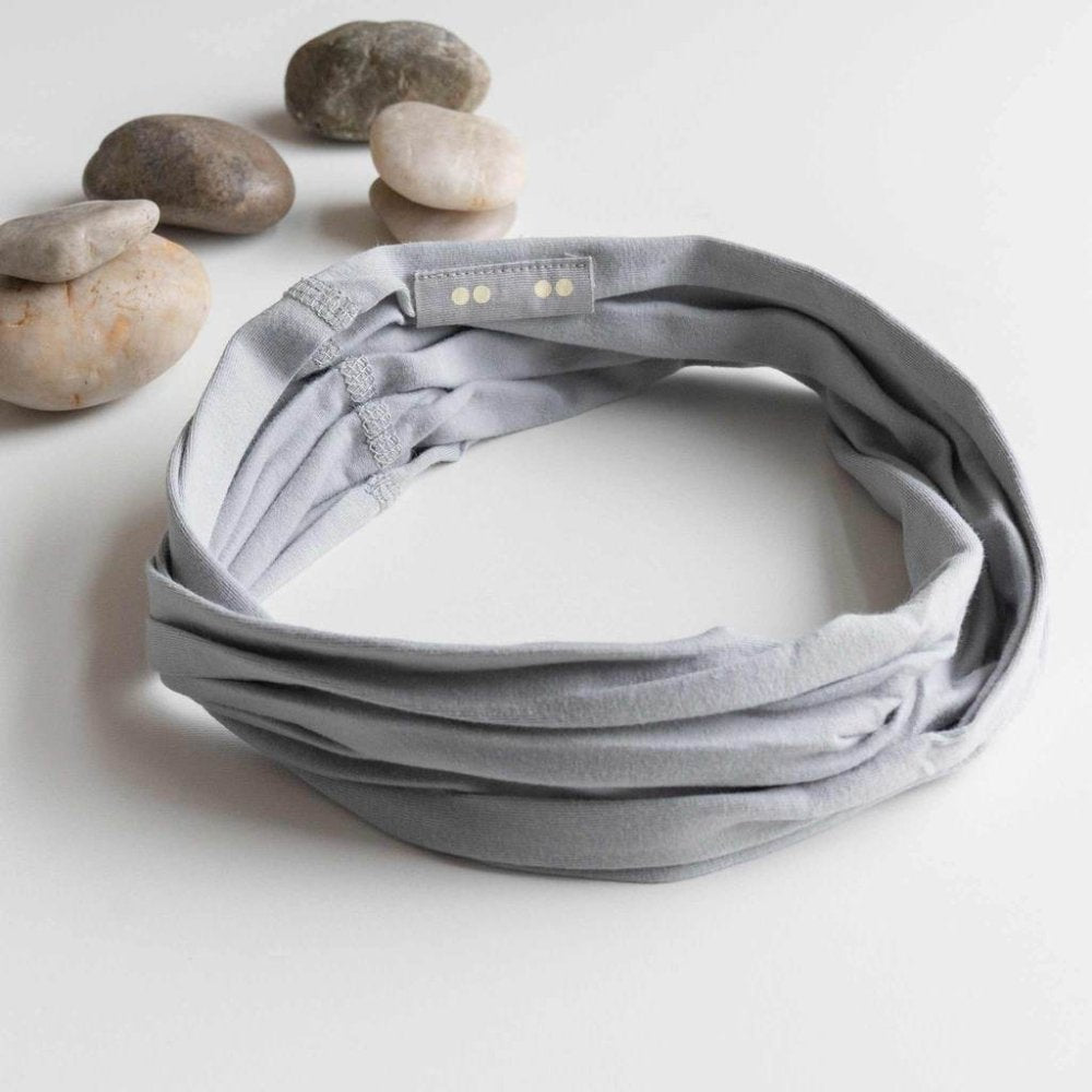 Kooshoo Organic Twist Headband - Grounding Gray - 1 pack - L'Organic
